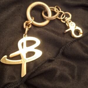 B. MAKOWSKY Gold Tone Metal Keychain Purse Charm 7”